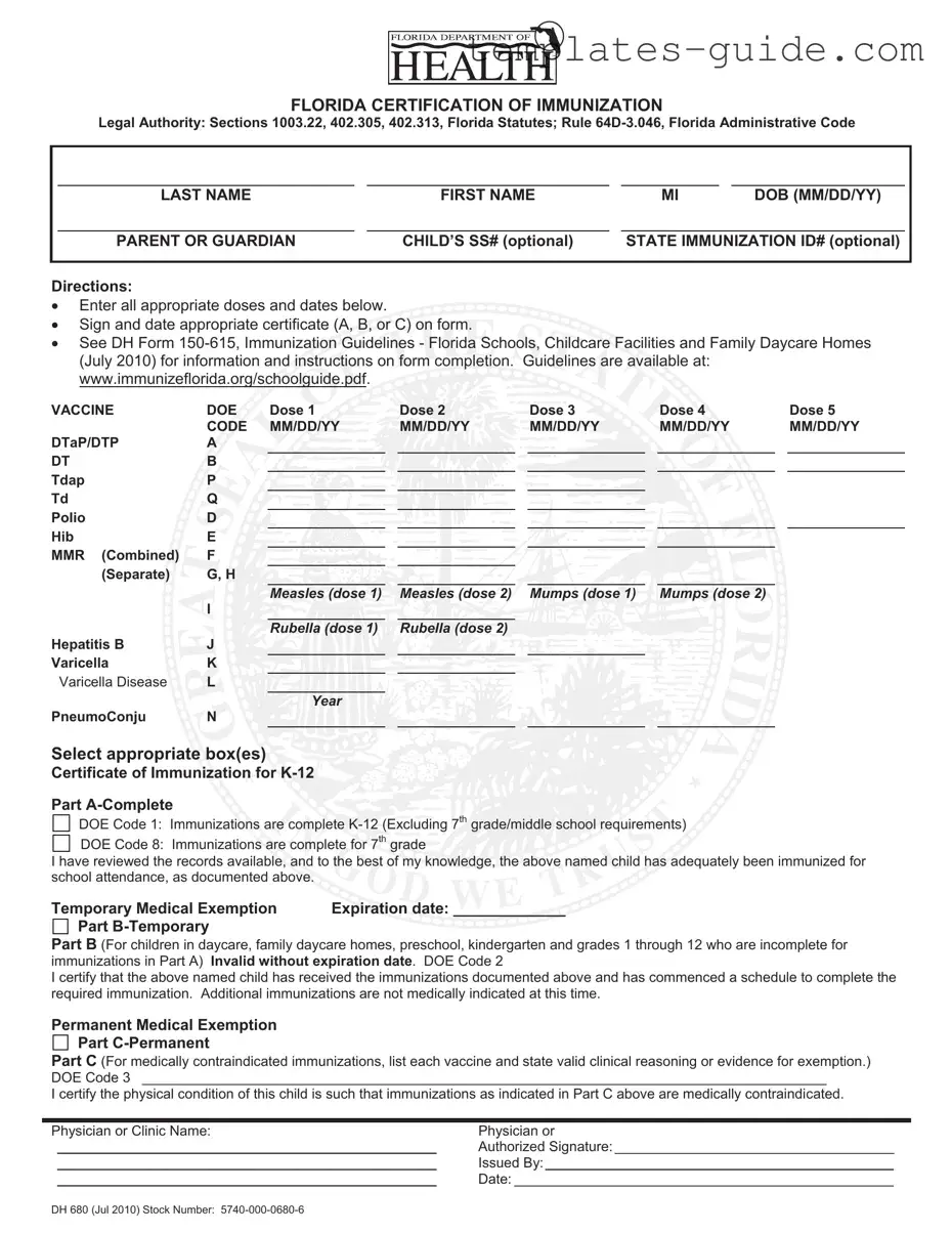 Fill Out a Valid 680 Template