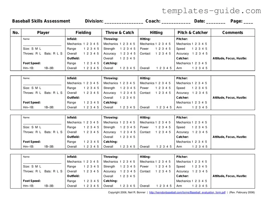 Fill Out a Valid Baseball Assessment Template