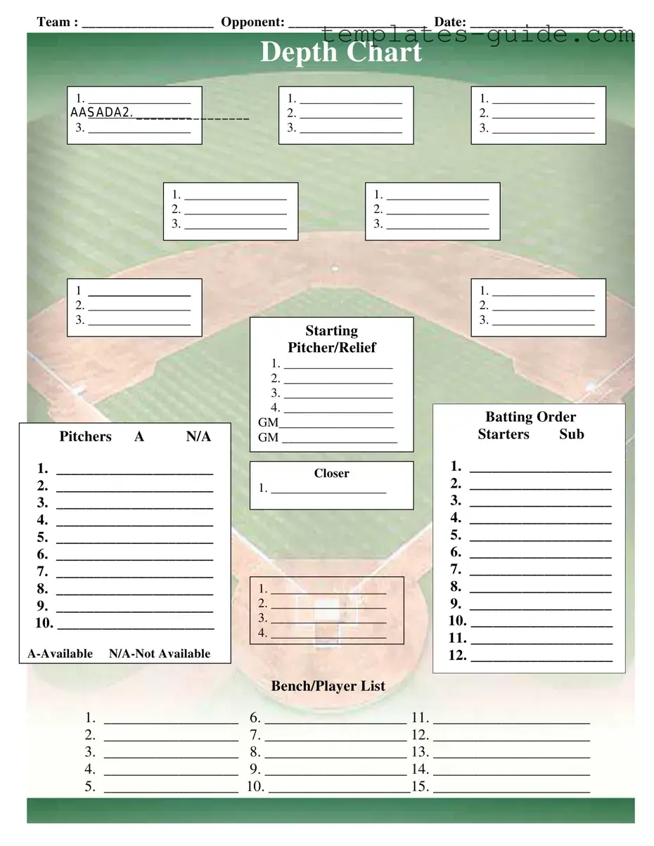 Fill Out a Valid Baseball Field Lineup Template