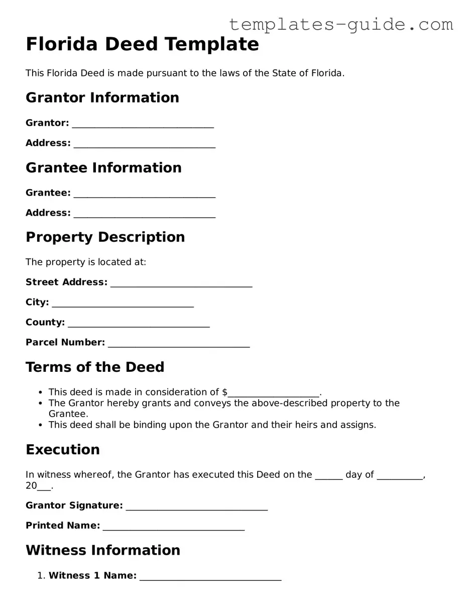 Free  Deed Form for Florida