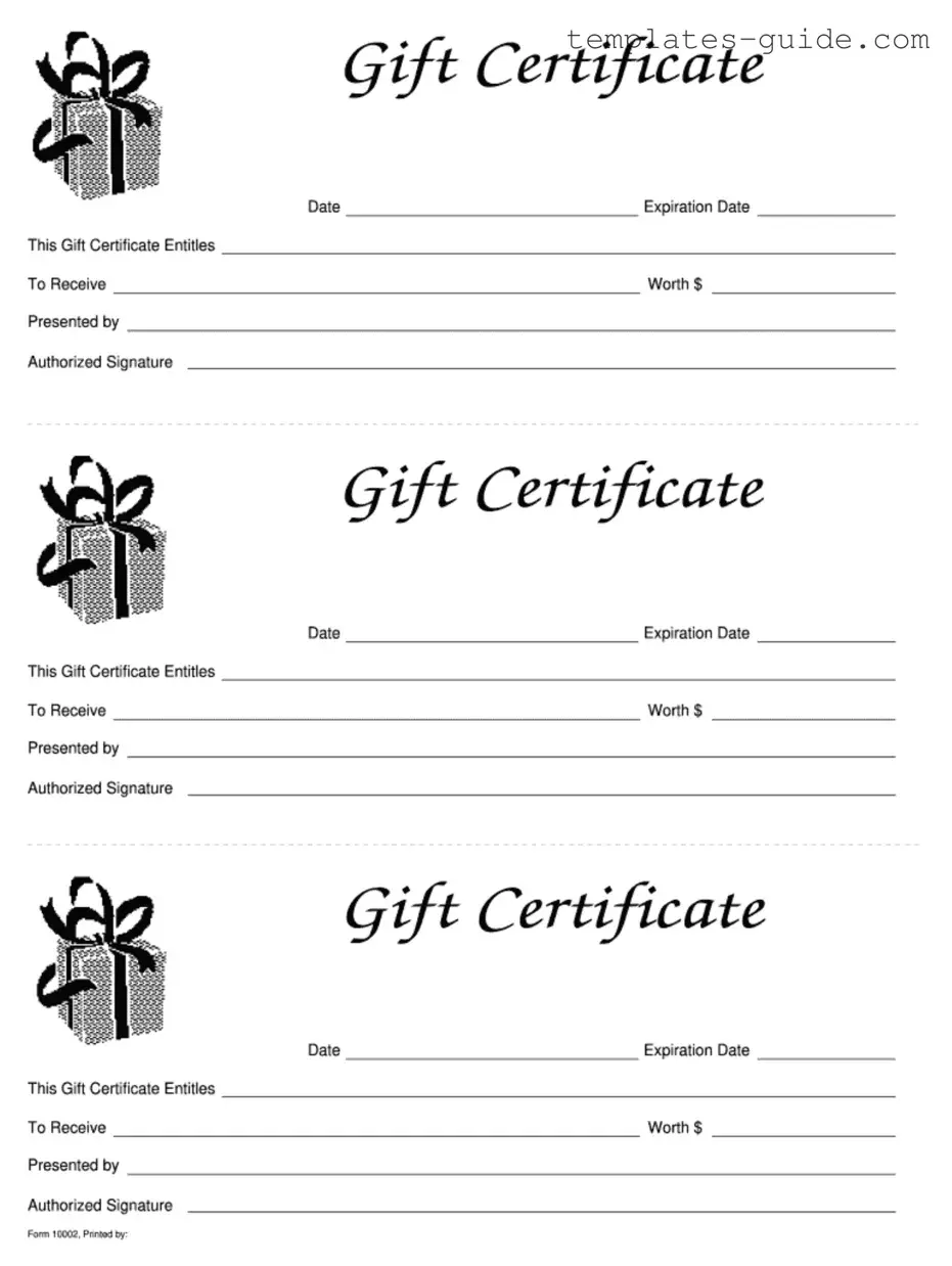 Fill Out a Valid Gift Certificate Template