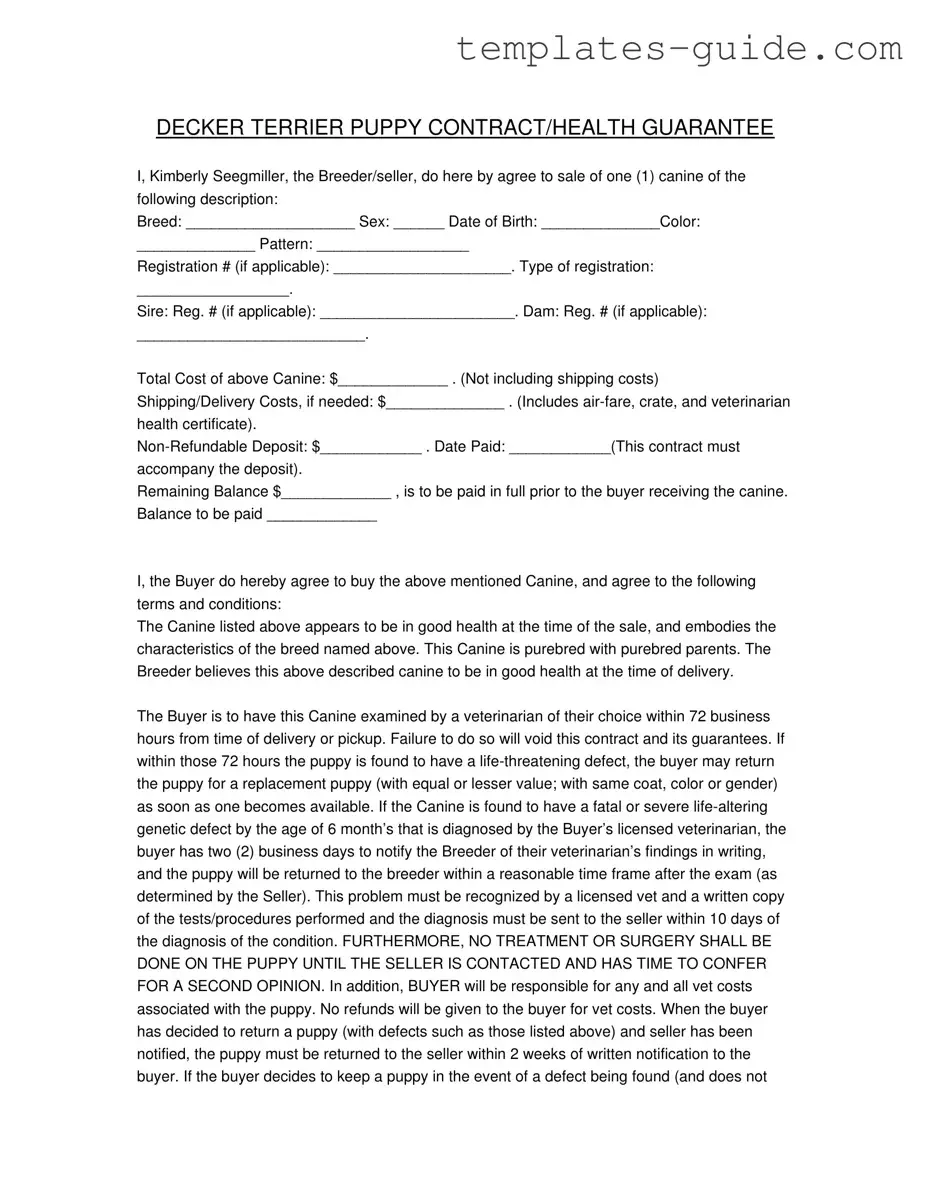 Fill Out a Valid Health Guarantee Template