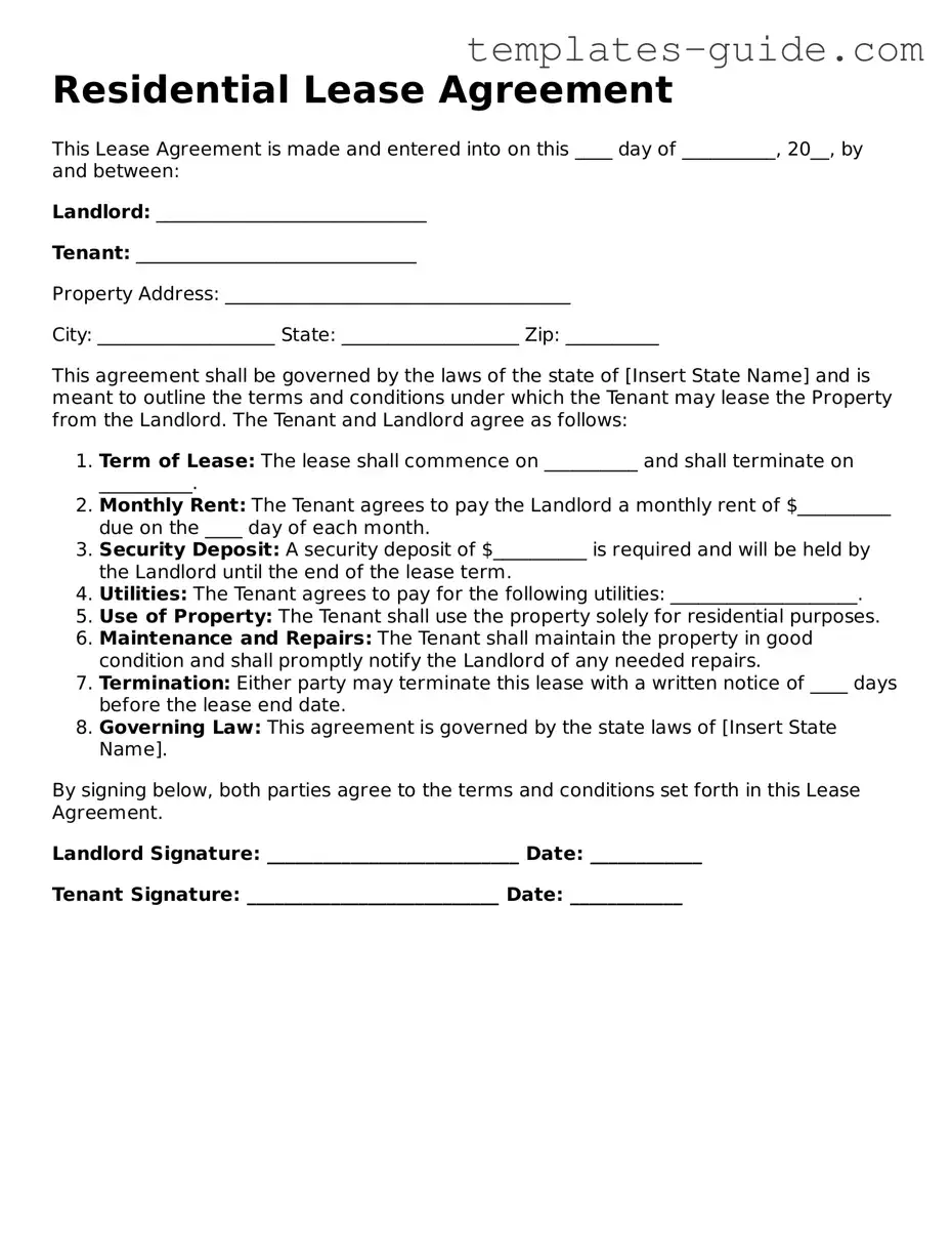 Lease Agreement Template