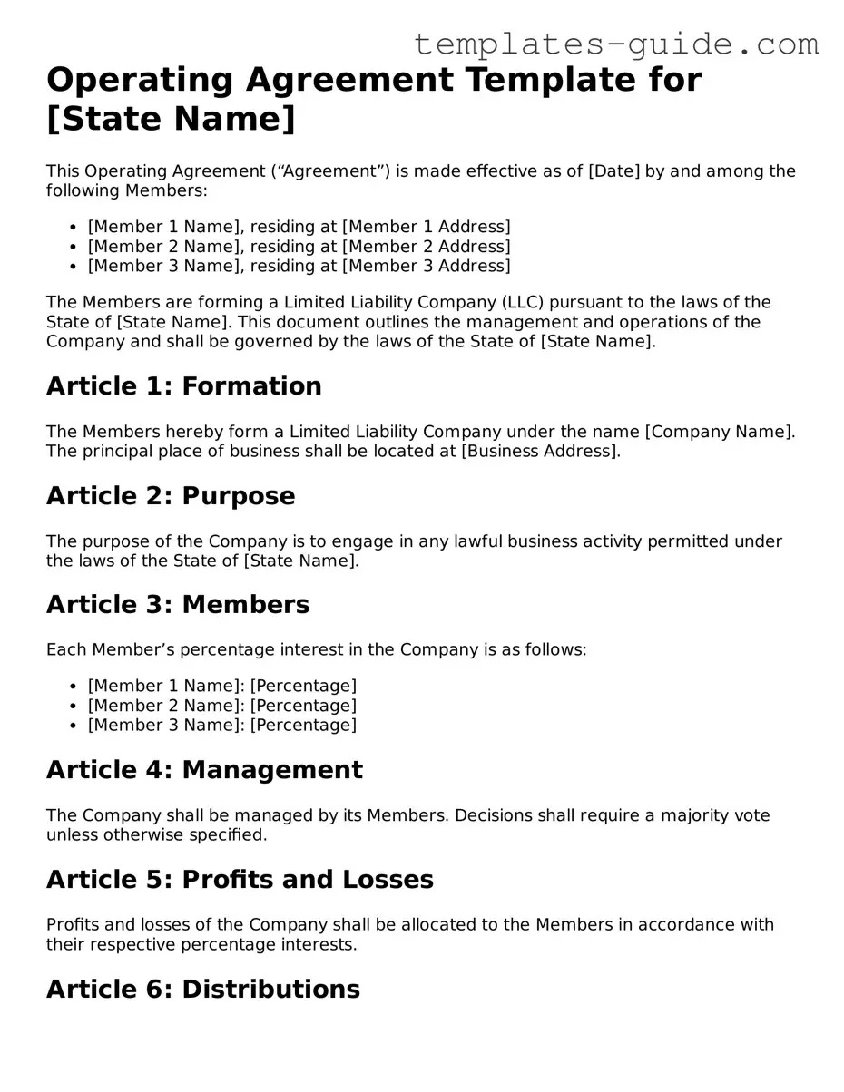 Operating Agreement Template