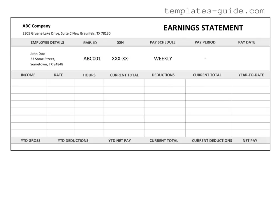 Fill Out a Valid Independent Contractor Pay Stub Template