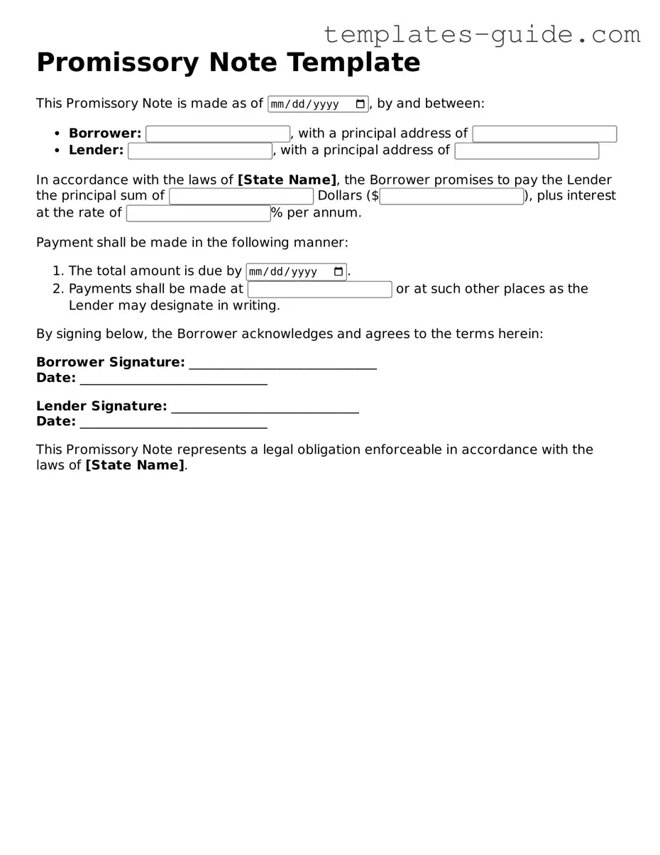 Promissory Note Template