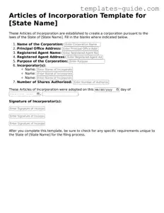 Articles of Incorporation Template