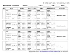 Fill Out a Valid Baseball Assessment Template