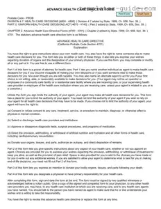 Fill Out a Valid California Advanced Health Care Directive Template