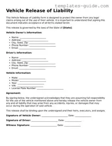 Vehicle Release of Liability Template