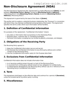 Non-disclosure Agreement Template