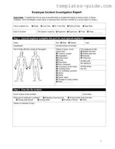 Fill Out a Valid Employee Accident Report Template