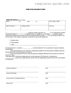 Fill Out a Valid Employee Advance Template