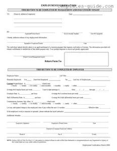 Fill Out a Valid Employment verification form Template