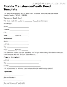 Free  Transfer-on-Death Deed Form for Florida