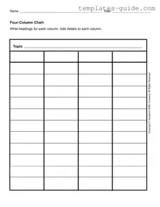 Fill Out a Valid Four Column Chart Template