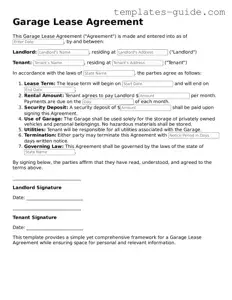 Garage Lease Agreement Template