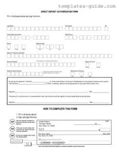 Fill Out a Valid Generic Direct Deposit Template
