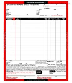 Fill Out a Valid Hazard Bill Of Ladden Template