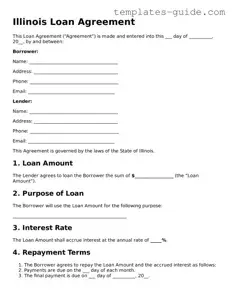 Free  Loan Agreement Form for Illinois