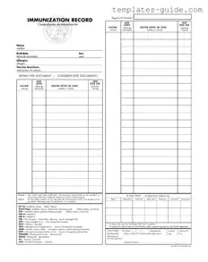 Fill Out a Valid Immunization Record Template