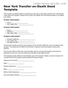 Free  Transfer-on-Death Deed Form for New York
