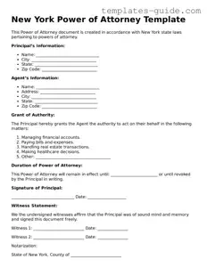 Free  Power of Attorney Form for New York