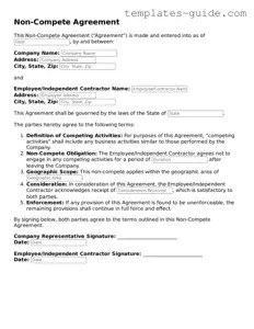 Non-compete Agreement Template