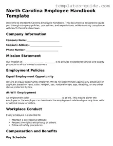 Free  Employee Handbook Form for North Carolina