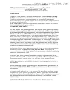 Fill Out a Valid Owner Operator Lease Agreement Template
