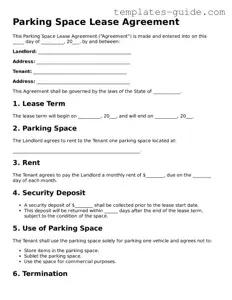 Parking Space Lease Agreement Template