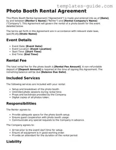 Photo Booth Rental Agreement Template