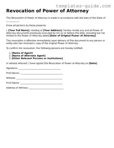 Revocation of Power of Attorney Template