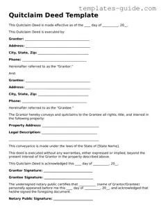 Quitclaim Deed Template