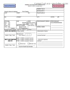 Fill Out a Valid Rabies Certificate Template
