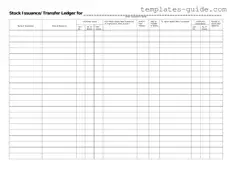 Fill Out a Valid Stock Transfer Ledger Template