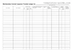 Fill Out a Valid Membership Ledger Template