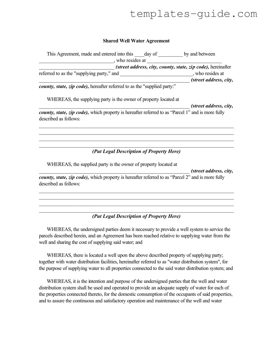 Fill Out a Valid Shared Well Agreement Template